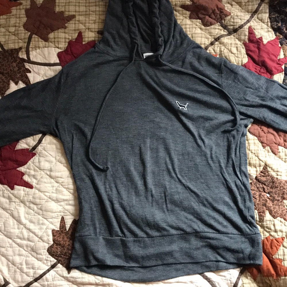 Pink sweatshirt charcoal gray oversized XS good condition